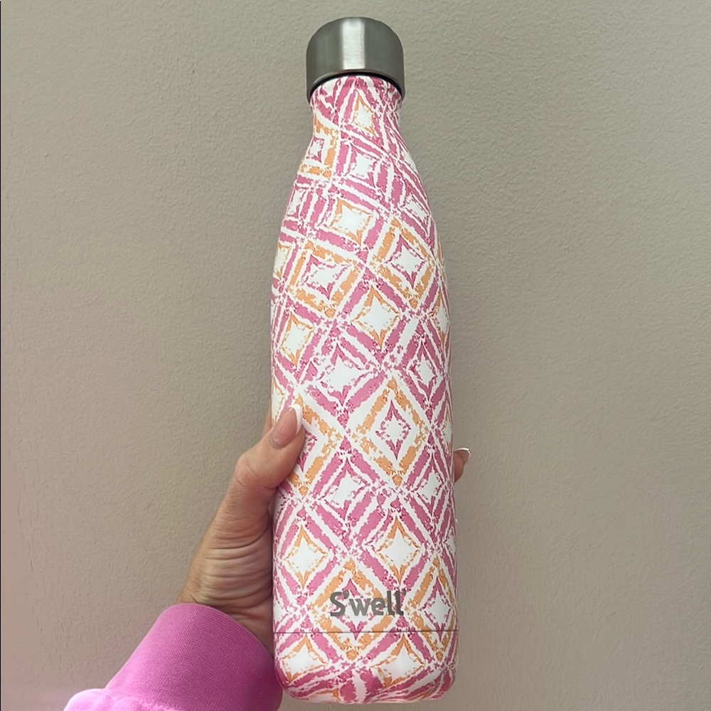S'well Geometric Pink and Yellow Insulated Bottle
